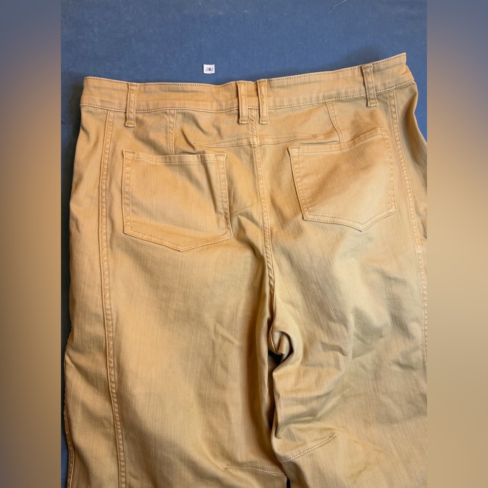 LOGO KHAKI Yellow‎ Denim Barrel Pants Size 18 WP - Picture 3 of 8